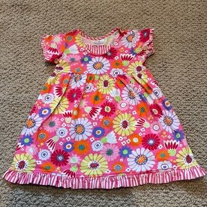 Like New Hanna Andersson Floral Short Sleeve Dress